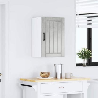 Kitchen Wall Cabinet "Lucca" Engineered Wood Concrete Grey 1x wall cabinet (1 door) 40 cm wide 60 cm high