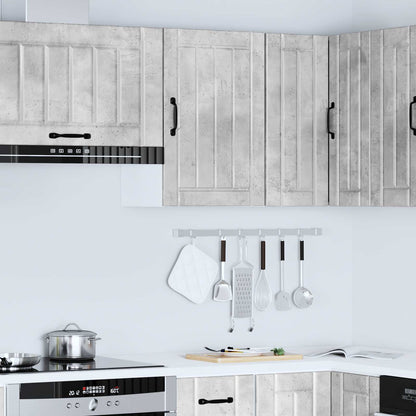 Kitchen Wall Cabinet "Lucca" Engineered Wood Concrete Grey 1x wall cabinet (1 door) 40 cm wide 60 cm high