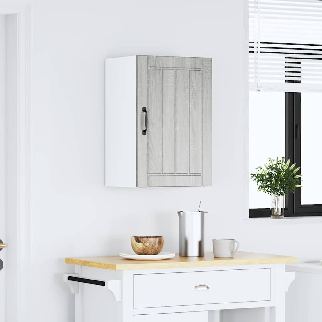 Kitchen Wall Cabinet "Lucca" Engineered Wood Grey Sonoma 1x wall cabinet (1 door) 40 cm wide 60 cm high