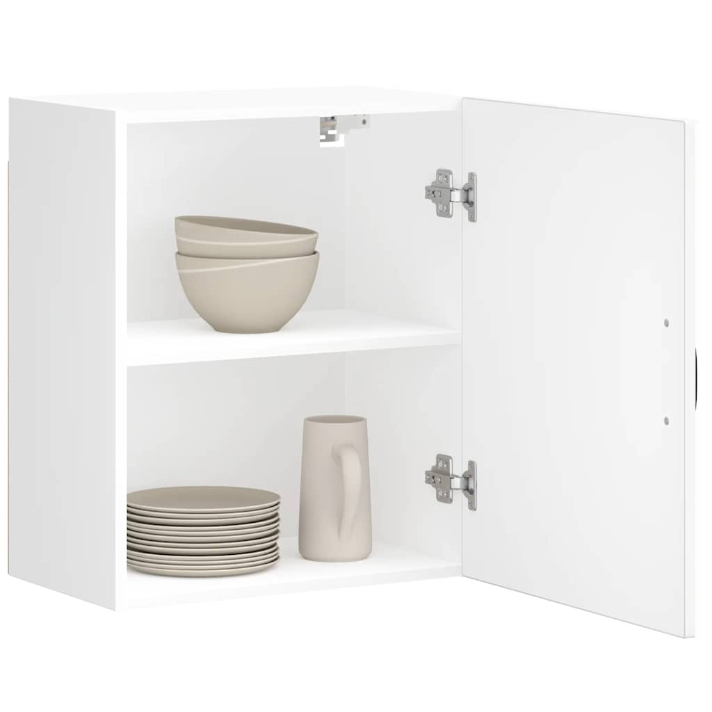 Kitchen Wall Cabinet "Lucca" Engineered Wood White 1x wall cabinet (1 door) 50 cm wide 60 cm high