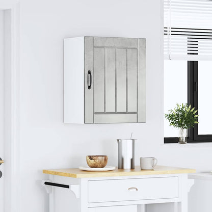Kitchen Wall Cabinet "Lucca" Engineered Wood Concrete Grey 1x wall cabinet (1 door) 50 cm wide 60 cm high