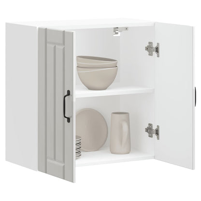 Kitchen Wall Cabinet "Lucca" Engineered Wood High Gloss White 1x wall cabinet (2 doors) 60 cm wide 60 cm high