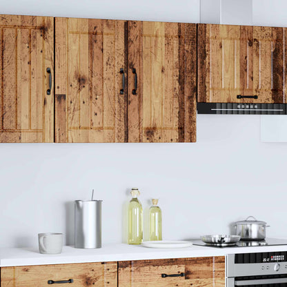 Kitchen Wall Cabinet "Lucca" Engineered Wood Old Wood 1x wall cabinet (2 doors) 80 cm wide 60 cm high