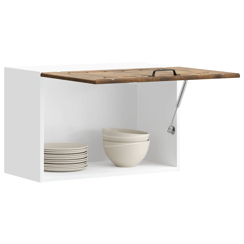 Kitchen Wall Cabinet "Lucca" Engineered Wood Smoked Oak 1x wall cabinet (1 flap door) 60 cm wide 40 cm high