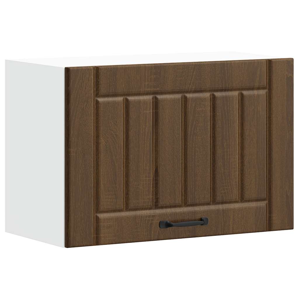 Kitchen Wall Cabinet "Lucca" Engineered Wood Brown Oak 1x wall cabinet (1 flap door) 60 cm wide 40 cm high