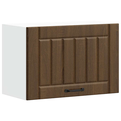 Kitchen Wall Cabinet "Lucca" Engineered Wood Brown Oak 1x wall cabinet (1 flap door) 60 cm wide 40 cm high