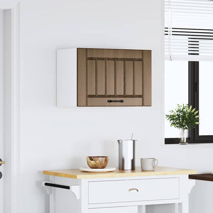 Kitchen Wall Cabinet "Lucca" Engineered Wood Brown Oak 1x wall cabinet (1 flap door) 60 cm wide 40 cm high