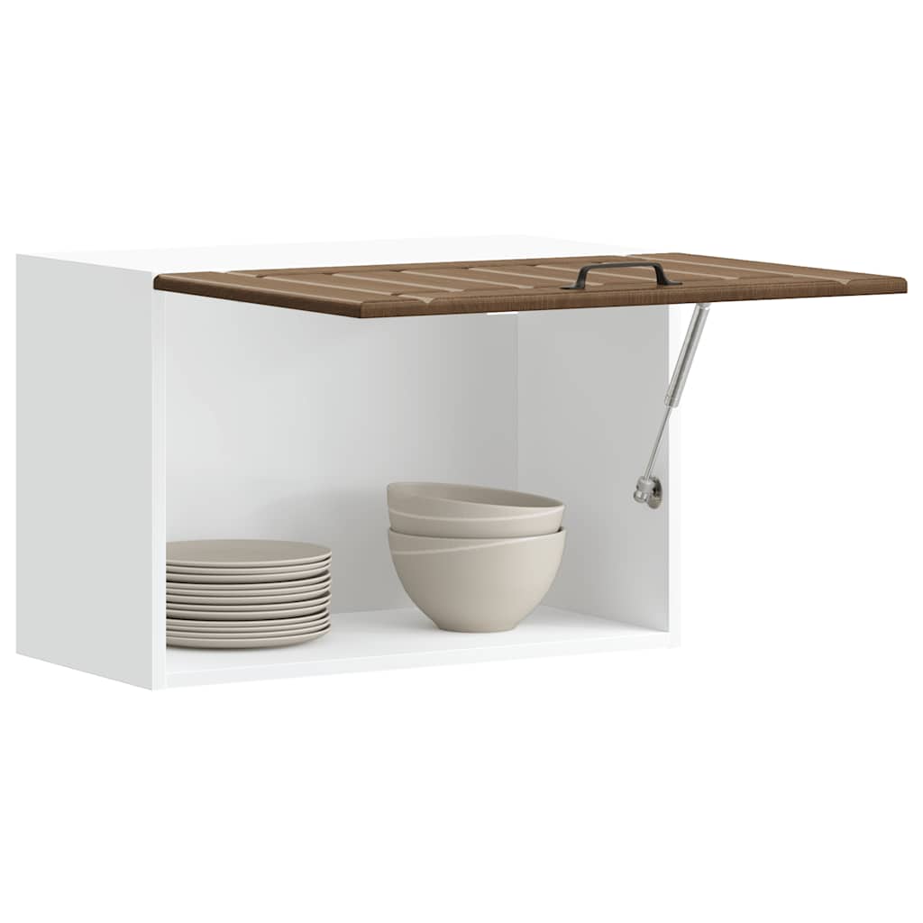 Kitchen Wall Cabinet "Lucca" Engineered Wood Brown Oak 1x wall cabinet (1 flap door) 60 cm wide 40 cm high