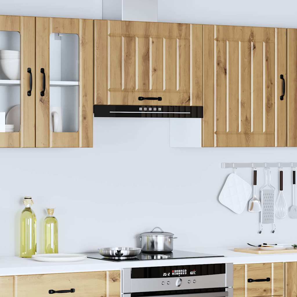 Kitchen Wall Cabinet "Lucca" Engineered Wood Artisan Oak 1x wall cabinet (1 flap door) 60 cm wide 40 cm high