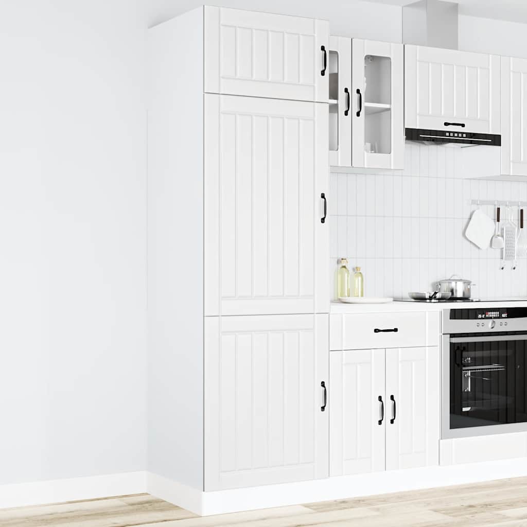 vidaXL Kitchen Cupboard Lucca White Engineered Wood 2