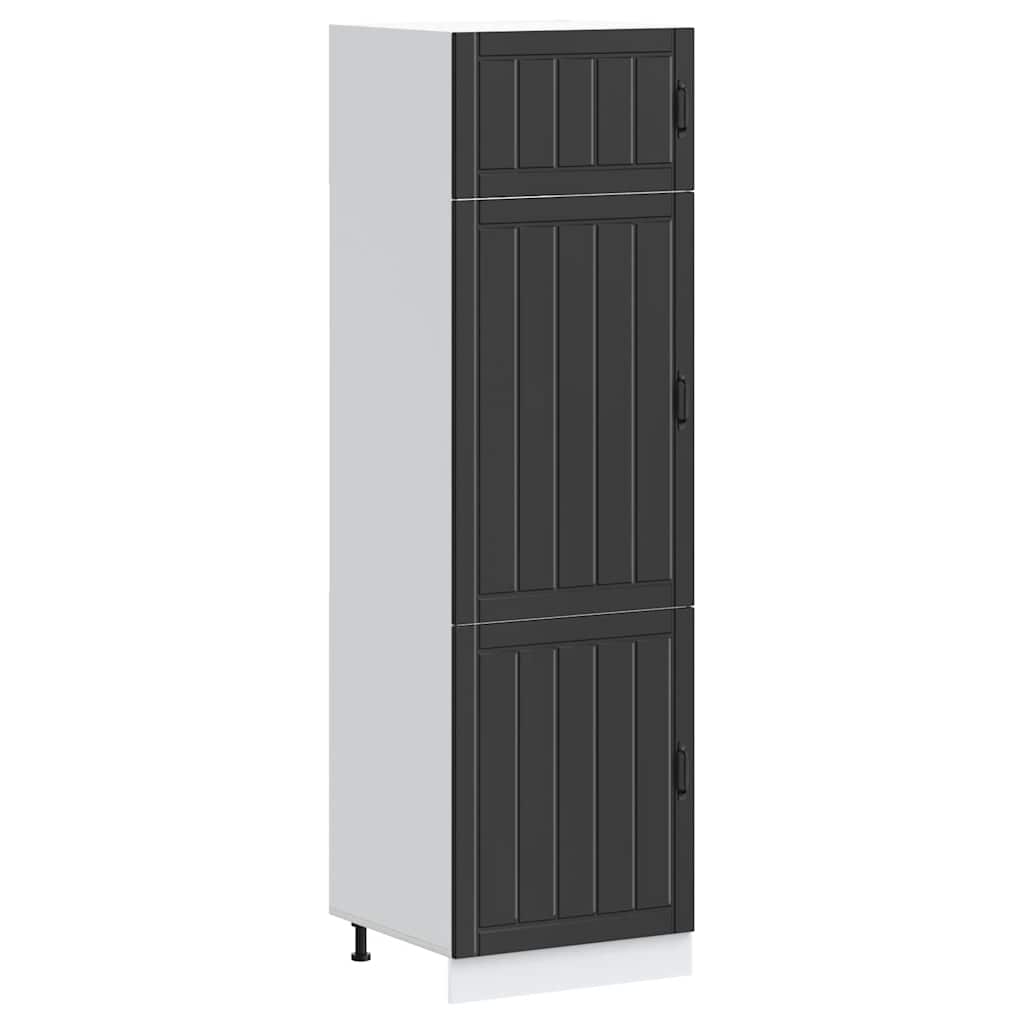 vidaXL Kitchen Cupboard Lucca Black Engineered Wood 1