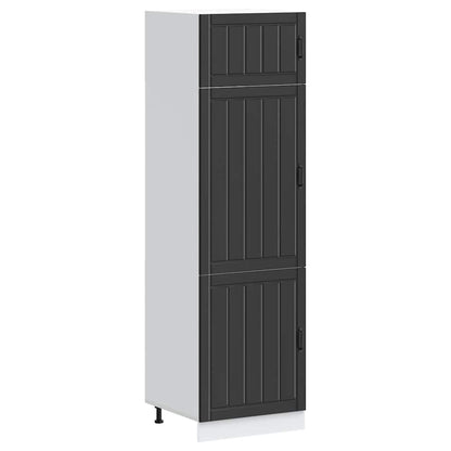vidaXL Kitchen Cupboard Lucca Black Engineered Wood 1