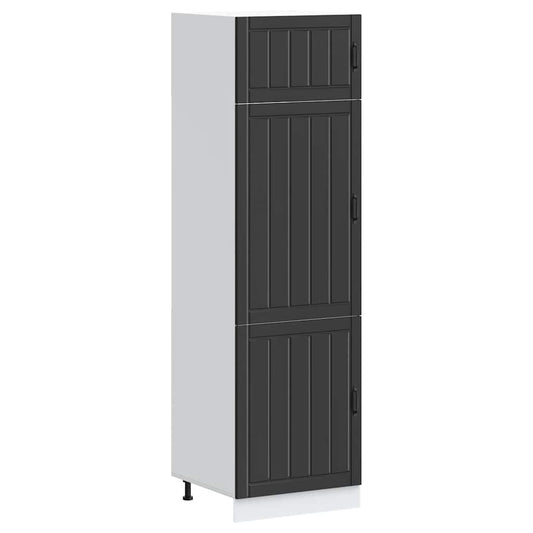 vidaXL Kitchen Cupboard Lucca Black Engineered Wood 1