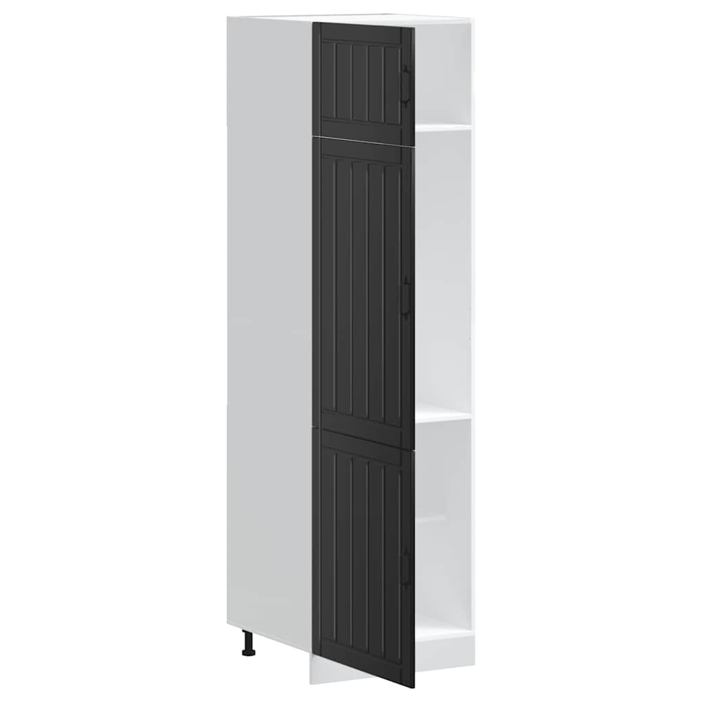 vidaXL Kitchen Cupboard Lucca Black Engineered Wood 4