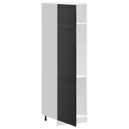 vidaXL Kitchen Cupboard Lucca Black Engineered Wood 4