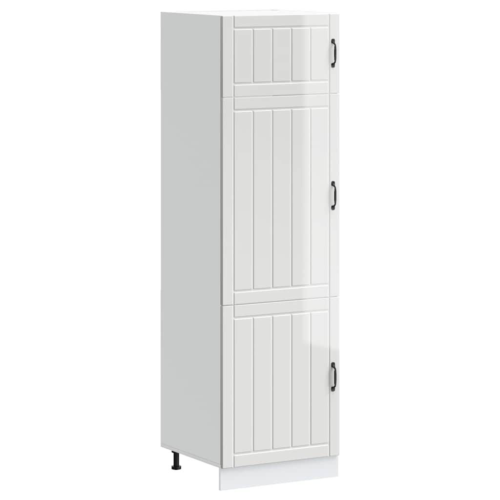 vidaXL Kitchen Cupboard "Lucca" High Gloss White Engineered Wood 2