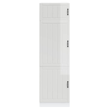 vidaXL Kitchen Cupboard "Lucca" High Gloss White Engineered Wood 3