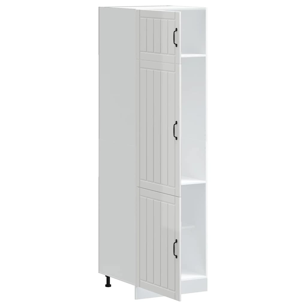 vidaXL Kitchen Cupboard "Lucca" High Gloss White Engineered Wood 4