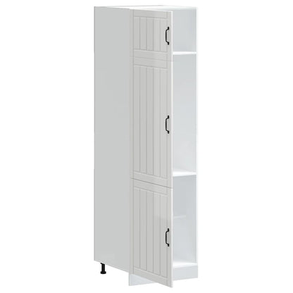 vidaXL Kitchen Cupboard "Lucca" High Gloss White Engineered Wood 4