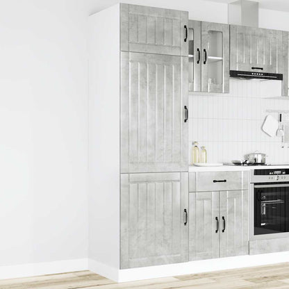 vidaXL Kitchen Cupboard Lucca Concrete Grey Engineered Wood 2