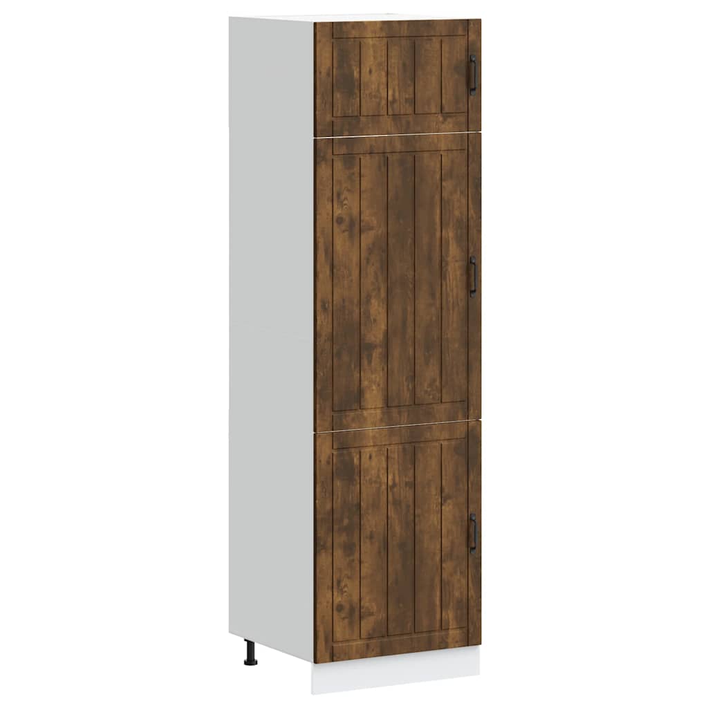 vidaXL Kitchen Cupboard "Lucca" Smoked Oak Engineered Wood 2