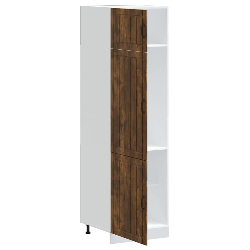 vidaXL Kitchen Cupboard "Lucca" Smoked Oak Engineered Wood 4