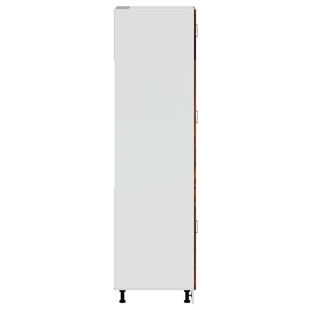 Kitchen Base Cabinet "Lucca" Engineered Wood Smoked Oak 1x cupboard 60 cm wide 207 cm high