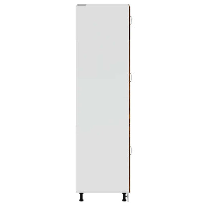 Kitchen Base Cabinet "Lucca" Engineered Wood Smoked Oak 1x cupboard 60 cm wide 207 cm high