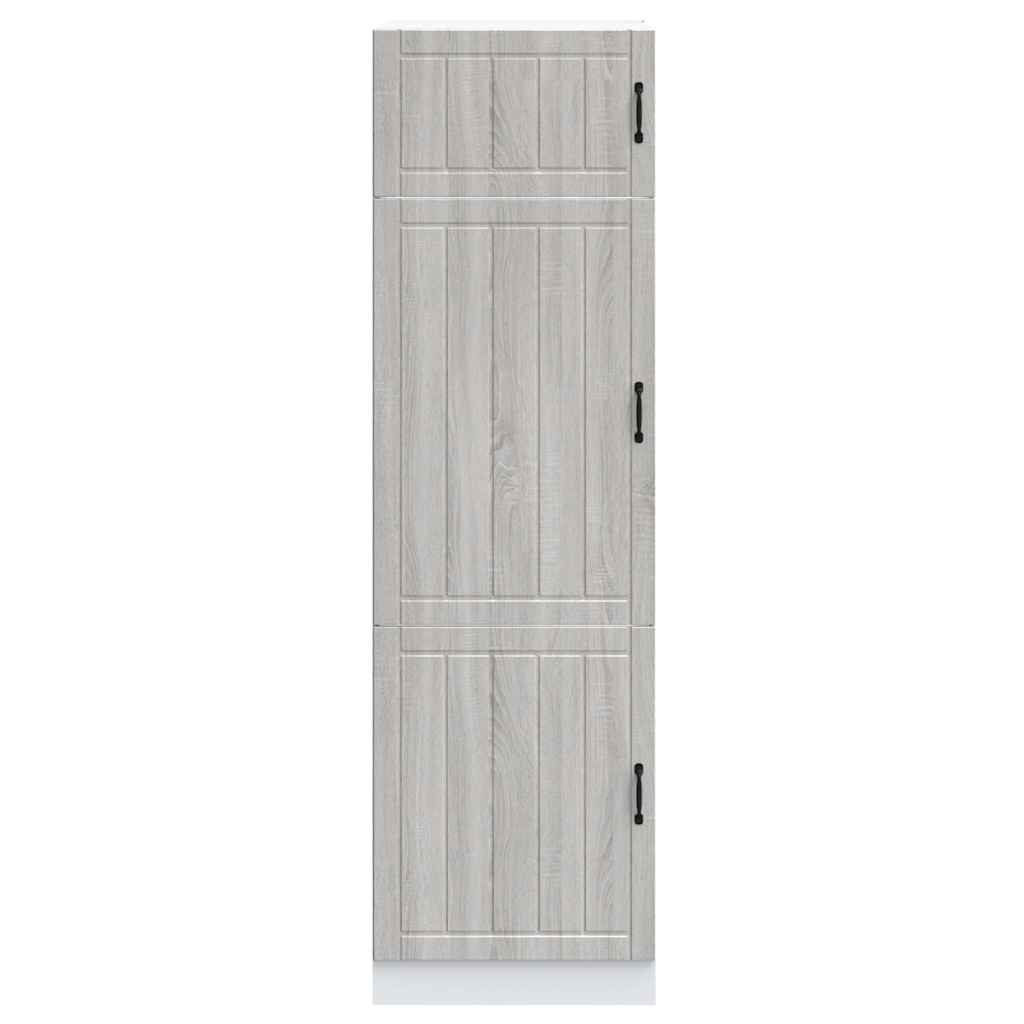 vidaXL Kitchen Cupboard "Lucca" Grey Sonoma Engineered Wood 3