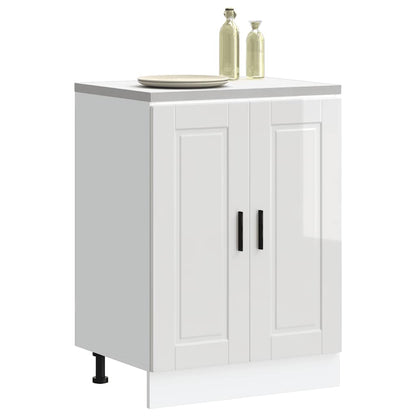 vidaXL Kitchen Base Cabinet "Porto" Engineered Wood High Gloss White