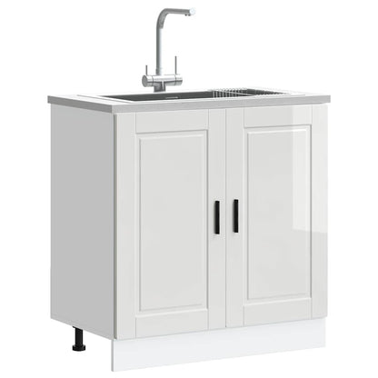 vidaXL Kitchen Base Cabinet "Porto" Engineered Wood High Gloss White