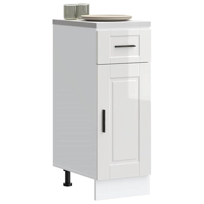 vidaXL Kitchen Base Cabinet "Porto" Engineered Wood High Gloss White