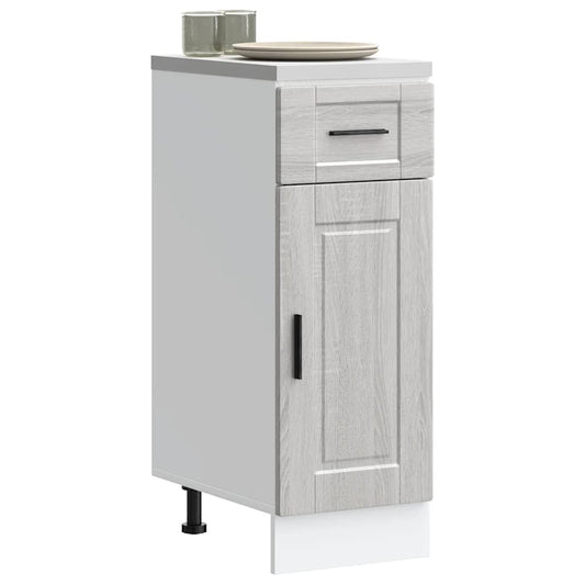 Kitchen Base Cabinet "Porto" Engineered Wood Grey Sonoma 1x bottom cabinet (1 door 1 drawer) 30 cm wide 81.5 cm high