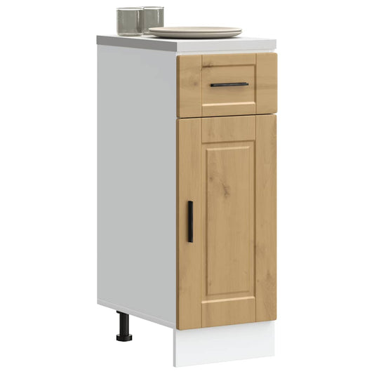 Kitchen Base Cabinet "Porto" Engineered Wood Artisan Oak 1x bottom cabinet (1 door 1 drawer) 30 cm wide 81.5 cm high