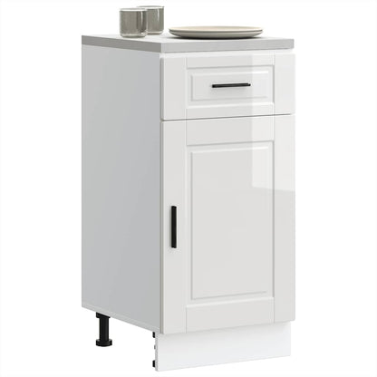vidaXL Kitchen Base Cabinet "Porto" Engineered Wood High Gloss White