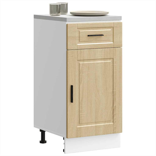 Kitchen Base Cabinet "Porto" Engineered Wood Sonoma Oak 1x bottom cabinet (1 door 1 drawer) 40 cm wide 81.5 cm high