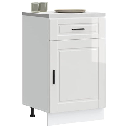 vidaXL Kitchen Base Cabinet "Porto" Engineered Wood High Gloss White