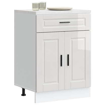 vidaXL Kitchen Base Cabinet "Porto" Engineered Wood High Gloss White