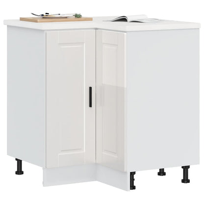 vidaXL Kitchen Base Cabinet "Porto" Engineered Wood High Gloss White