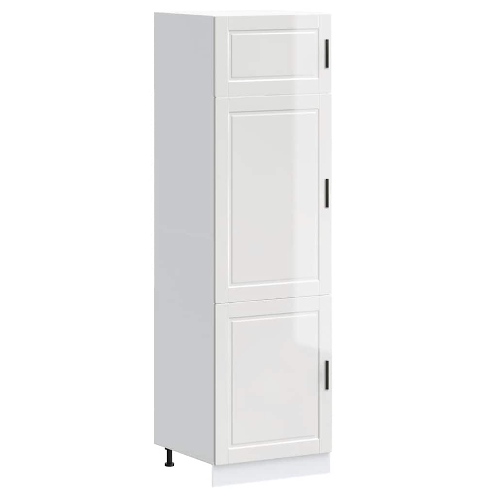 vidaXL Kitchen Cupboard "Porto" High Gloss White Engineered Wood 2