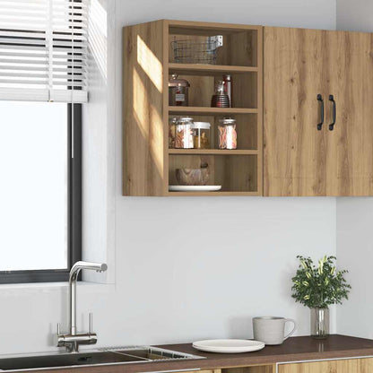 Hanging Glass Cabinet "Lyon" 40x31x60 cm Artisan Oak 1x hanging cabinet (4 shelves) 40 cm wide 60 cm high