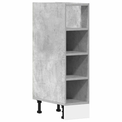 Kitchen Base Cabinet "Lyon" Engineered Wood Concrete Grey 1x bottom cabinet (4 shelves) 20 cm