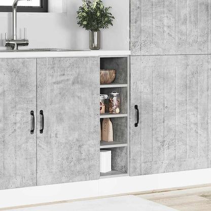 Kitchen Base Cabinet "Lyon" Engineered Wood Concrete Grey 1x bottom cabinet (4 shelves) 20 cm
