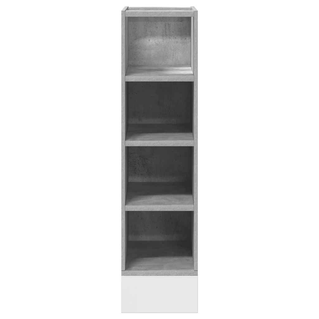 Kitchen Base Cabinet "Lyon" Engineered Wood Concrete Grey 1x bottom cabinet (4 shelves) 20 cm