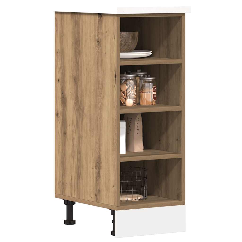 Kitchen Base Cabinet "Lyon" Engineered Wood Artisan Oak 1x bottom cabinet (4 shelves) 30 cm