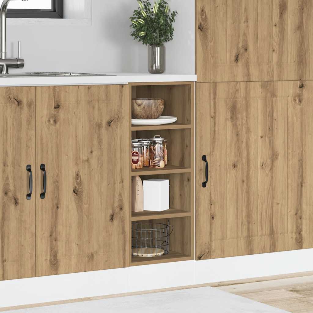 Kitchen Base Cabinet "Lyon" Engineered Wood Artisan Oak 1x bottom cabinet (4 shelves) 30 cm