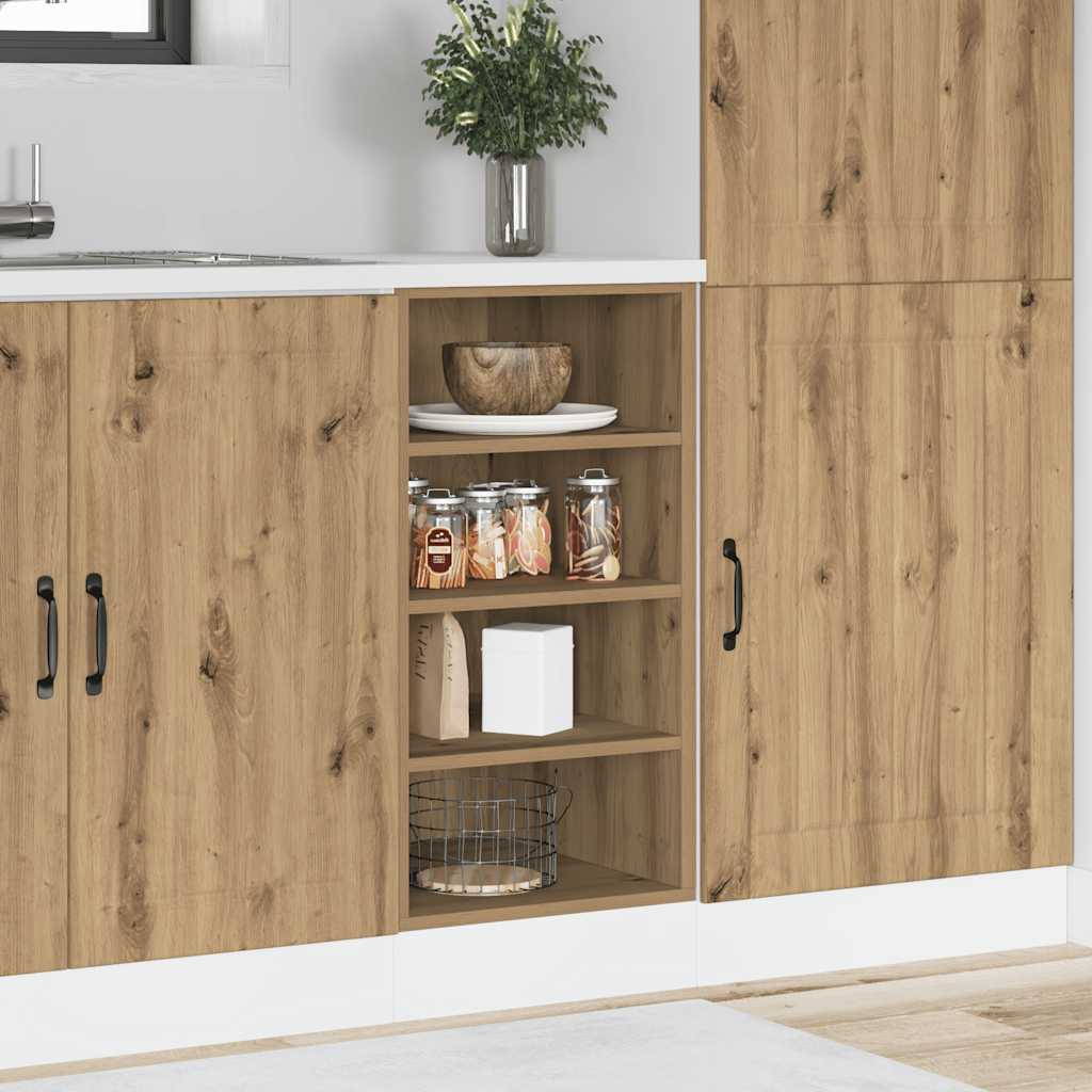 Kitchen Base Cabinet "Lyon" Engineered Wood Artisan Oak 1x bottom cabinet (4 shelves) 40 cm