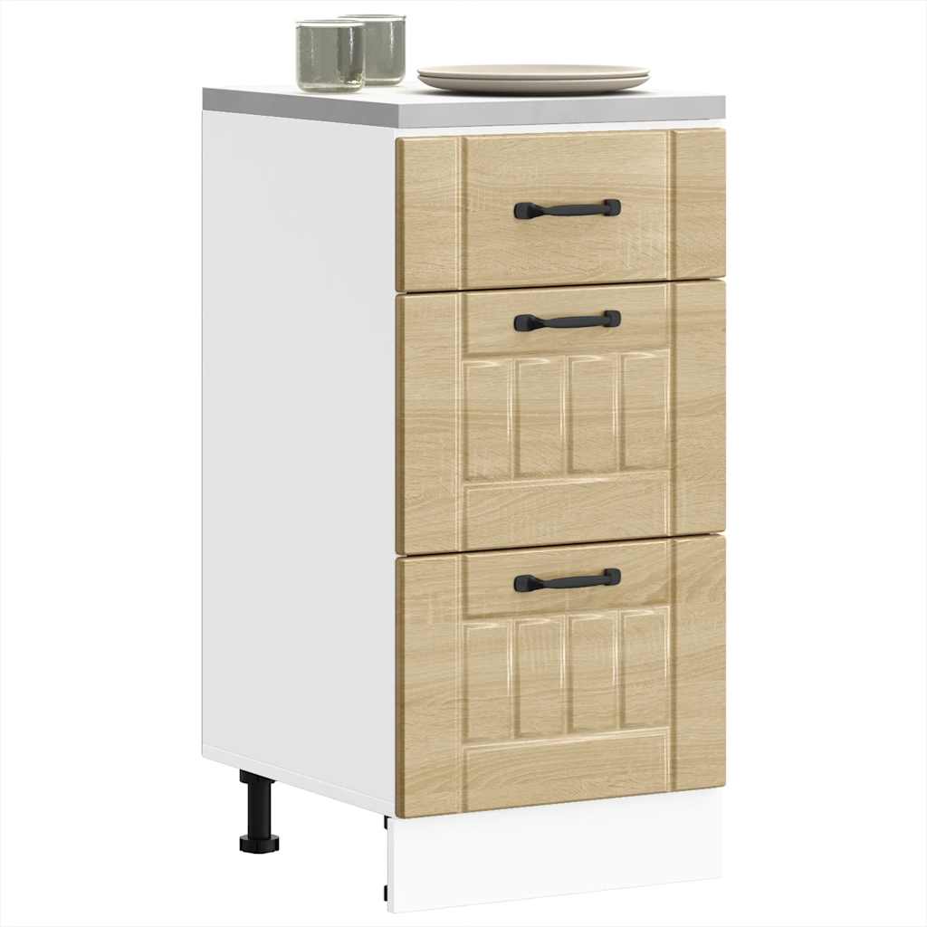 vidaXL Kitchen Base Cabinet "Lucca" Engineered Wood Sonoma Oak