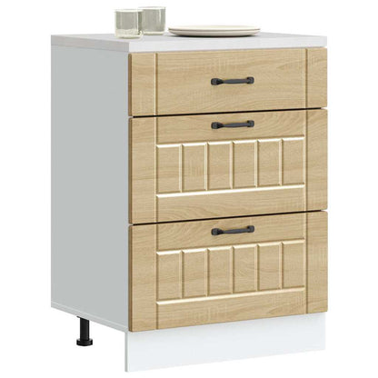 vidaXL Kitchen Base Cabinet "Lucca" Engineered Wood Sonoma Oak