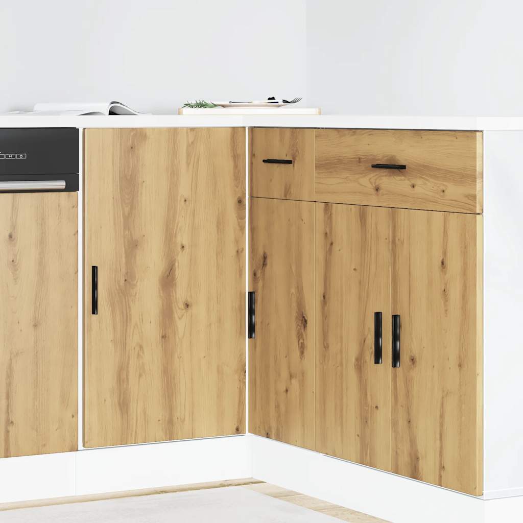 Kitchen Base Cabinet "Lyon" Engineered Wood Artisan Oak 1x corner bottom cabinet (1 door) 86 cm
